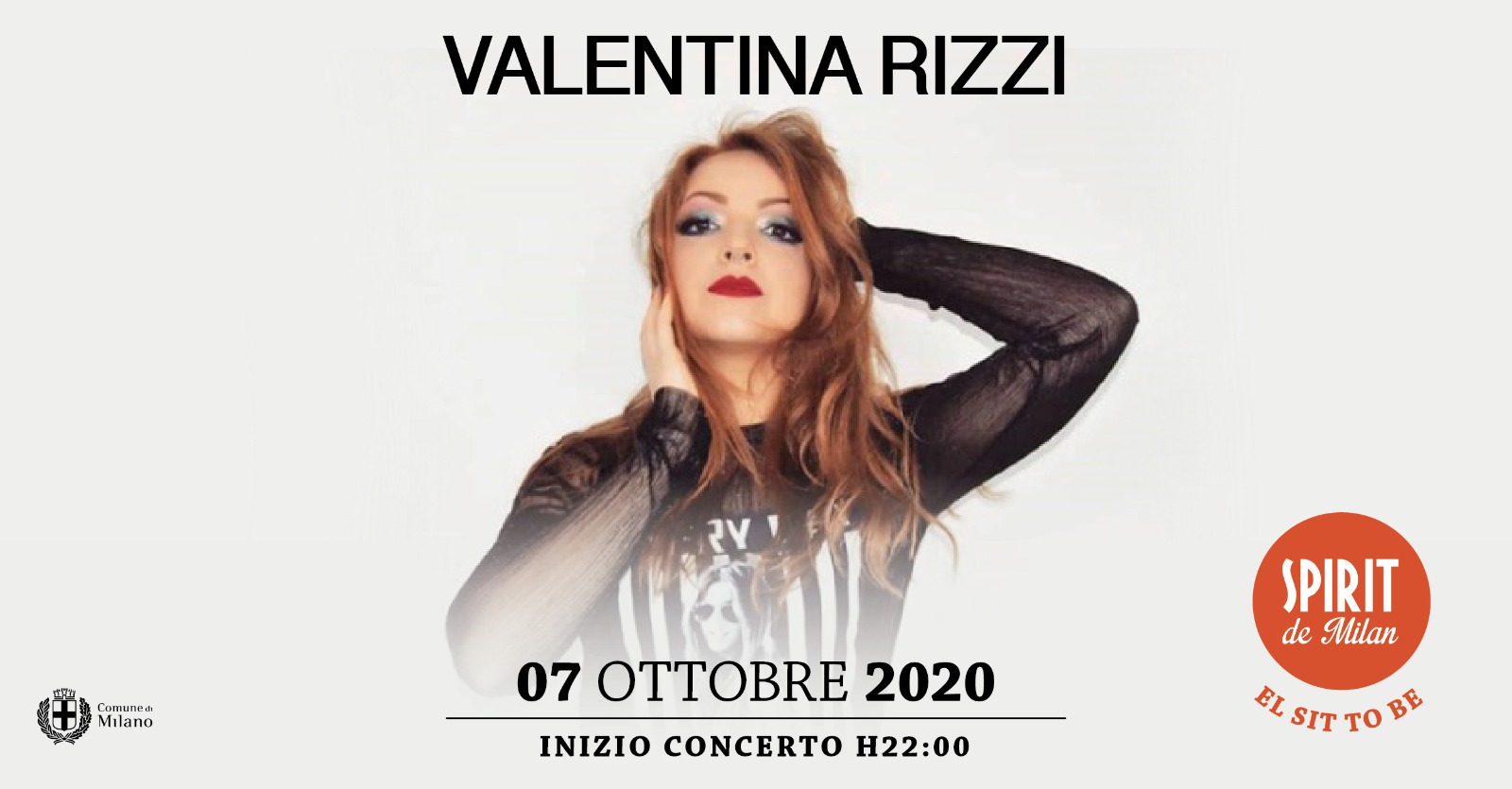 Valentina Rizzi torna sul palco il 07 ottobre con un concerto allo storico Spirit De Milan